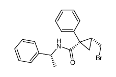(1S,2R)-2-(bromomethyl)-1-phenyl-N-[(1R)-1-phenylethyl]cyclopropanecarboxamide Structure
