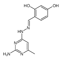 2,4-dihydroxy-benzaldehyd-(2-amino-6-methyl-pyrimidin-4-ylhydrazone)结构式
