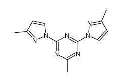 2-methyl-4,6-bis-(3-methyl-pyrazol-1-yl)-[1,3,5]triazine Structure