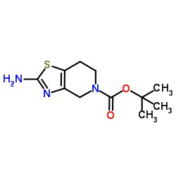 2-氨基-6,7-二氢噻唑并[4,5-c]吡啶-5(4H)-羧酸叔丁酯结构式