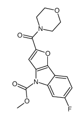 6-Fluoro-2-(morpholine-4-carbonyl)-furo[3,2-b]indole-4-carboxylic acid methyl ester Structure