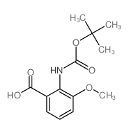 Boc-2-amino-3-methoxybenzoic acid结构式