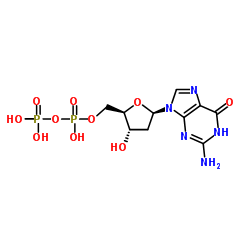 2'-脱氧鸟苷-5'-二磷酸钠盐结构式