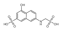 4-hydroxy-7-(sulfomethyl-amino)-naphthalene-2-sulfonic acid结构式