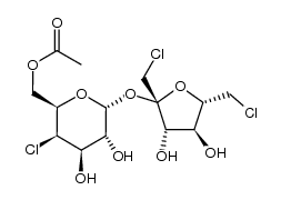4,1',6'-trichloro-4,1',6'-trideoxy-galactosucrose-6-acetate结构式