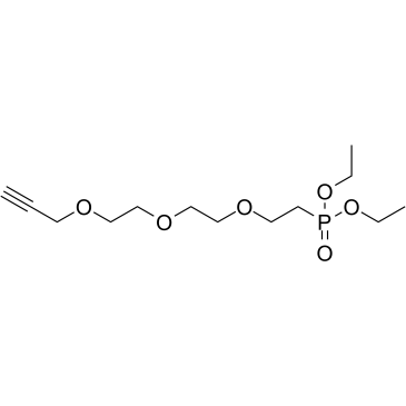 Propargyl-PEG3-phosphonic acid diethyl ester结构式