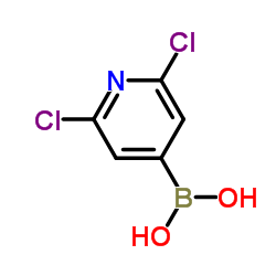 2,6-二氯吡啶-4-硼酸结构式