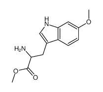 (S)-2-氨基-3-(6-甲氧基-1H-吲哚-3-基)丙酸甲酯结构式