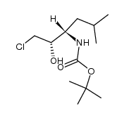 [1-(2-chloro-1-hydroxy-ethyl)-3-methyl-butyl]-carbamic acid tert-butyl ester结构式
