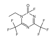 1-Ethyl-1,2-dihydro-2-fluor-2-oxo-4,6-bis(trifluormethyl)-1,3,5,2λ5-triazaphosphinin Structure