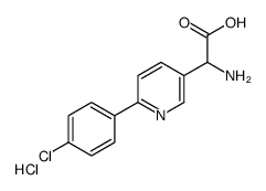 2-氨基-2-[6-(4-氯苯基)-3-吡啶]乙酸盐酸盐结构式
