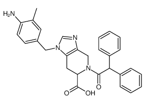 1-[(4-amino-3-methylphenyl)methyl]-5-(2,2-diphenylacetyl)-6,7-dihydro-4H-imidazo[4,5-c]pyridine-6-carboxylic acid Structure