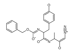 (Z)-1-diazonio-3-[[3-(4-hydroxyphenyl)-2-phenylmethoxycarbonylamino-pr opanoyl]amino]but-1-en-2-olate结构式
