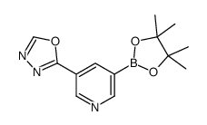 2-(5-(4,4,5,5-四甲基-1,3,2-二噁硼烷-2-基)吡啶-3-基)-1,3,4-噁二唑结构式