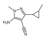 5-amino-1-methyl-3-(2-methylcyclopropyl)pyrazole-4-carbonitrile结构式