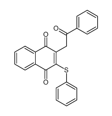 2-(2-oxo-2-phenylethyl)-3-phenylthio-1,4-naphthoquinone结构式