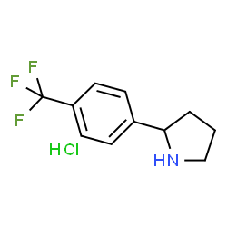 2-(4-(三氟甲基)苯基)吡咯烷盐酸盐结构式