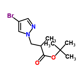 tert-butyl 3-(4-bromo-1H-pyrazol-1-yl)-2-Methylpropanoate结构式