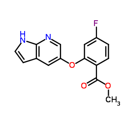 2-((1H-吡咯并[2,3-b]吡啶-5-基)氧基)-4-氟苯甲酸甲酯结构式