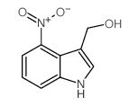 (4-硝基-1H-吲哚-3-基)甲醇结构式