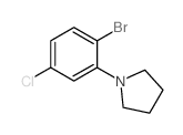 1-(2-Bromo-5-chlorophenyl)pyrrolidine Structure