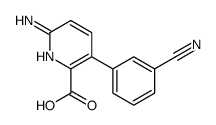 6-氨基-3-(3-氰基苯基)吡啶甲酸结构式