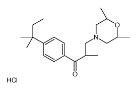 3-[(2R,6S)-2,6-dimethylmorpholin-4-yl]-2-methyl-1-[4-(2-methylbutan-2-yl)phenyl]propan-1-one,hydrochloride Structure
