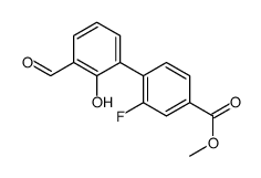 methyl 3-fluoro-4-(3-formyl-2-hydroxyphenyl)benzoate Structure