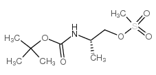 (S)-2-((叔丁氧基羰基)氨基)丙基甲磺酸酯结构式