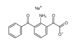 2-amino-3-benzoyl-α-oxobenzeneacetic acid, sodium salt结构式