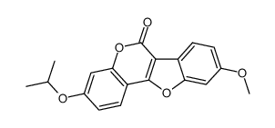 3-isopropoxy-9-methoxy-6H-benzofuro[3,2-c]chromen-6-one Structure