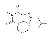 1-methyl-3,8-bis(2-methylpropyl)-7H-purine-2,6-dione Structure