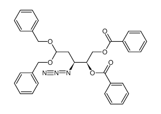 (2S,3S)-3-azido-5,5-bis(benzyloxy)pentane-1,2-diyl dibenzoate结构式