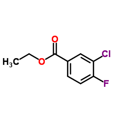 3-氯-4-氟苯甲酸乙酯结构式