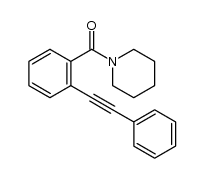 (2-(phenylethynyl)phenyl)(piperidin-1-yl)methanone结构式