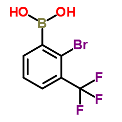 [2-Bromo-3-(trifluoromethyl)phenyl]boronic acid结构式