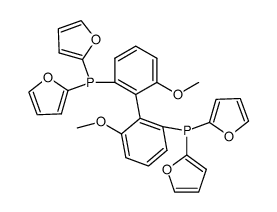 (S)-(6,6′-二甲氧基联苯-2,2′-二基)双(二-2-呋喃基膦)结构式