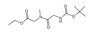 Boc-glycyl-sarcosine ethyl ester结构式