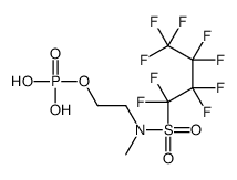 2-[methyl(1,1,2,2,3,3,4,4,4-nonafluorobutylsulfonyl)amino]ethyl dihydrogen phosphate Structure