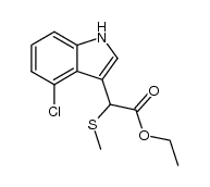ethyl 4-chloro-1H-indol-3-yl(methylthio)acetate Structure