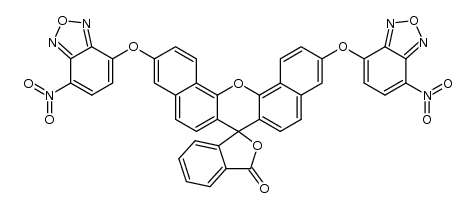 3,11-bis((7-nitrobenzo[c][1,2,5]oxadiazol-4-yl)oxy)-3'H-spiro-[dibenzo[c,h]xanthene-7,1'-isobenzofuran]-3'-one结构式