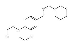Benzenamine,N,N-bis(2-chloroethyl)-4-[[(cyclohexylmethyl)imino]methyl]-结构式