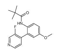 2,2-dimethyl-N-(4-methoxy-2-(3-fluoro-4-pyridyl)phenyl)propanamide结构式