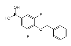 (4-(苄氧基)-3,5-二氟苯基)硼酸结构式