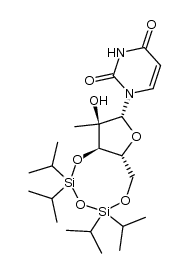 2'-C-methyl-3',5'-O-(1,1,3,3-tetraisopropyldisiloxane-1,3-diyl)uridine Structure