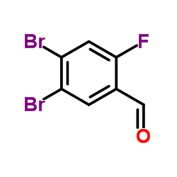 4,5-二溴-2-氟苯甲醛结构式