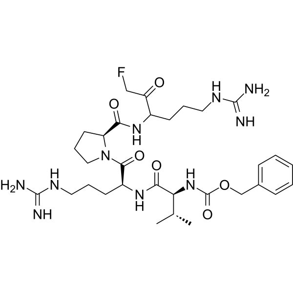 Z-Val-Arg-Pro-DL-Arg-fluoromethylketone trifluoroacetate salt结构式
