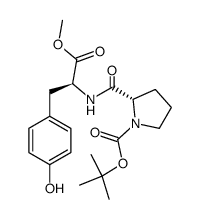 tert-butyloxycarbonyl-L-prolyl-L-tyrosine methyl ester Structure