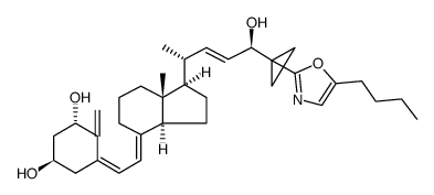 (5Z,7E,22E)-(1S,3R,24R)-25-(5-butyloxazole-2-yl)-26,27-cyclo-9,10-secocholesta-5,7,10(19),22-tetraene-1,3,24-triol Structure