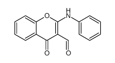 2-anilino-4-oxochromene-3-carbaldehyde Structure
